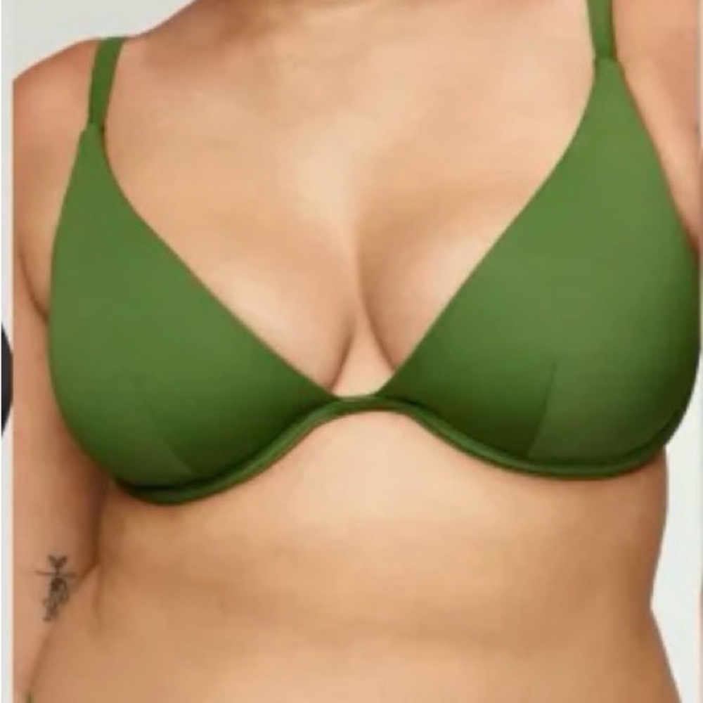Cuup Seaweed Plunge bikini top (top only)